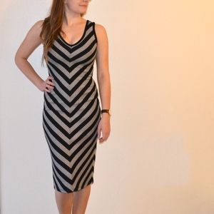 Black and Grey Chevron Tank Dress